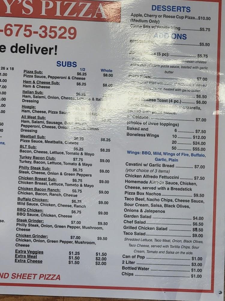 Jimmy's Pizza Menu image 3